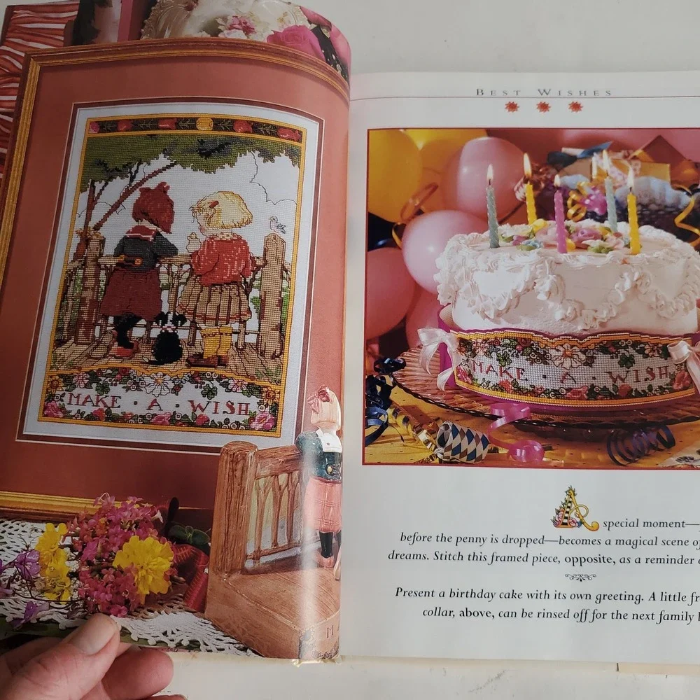 Mary Engelbreit Cross-Stitch for All Seasons Make a Wish HB HC NOS